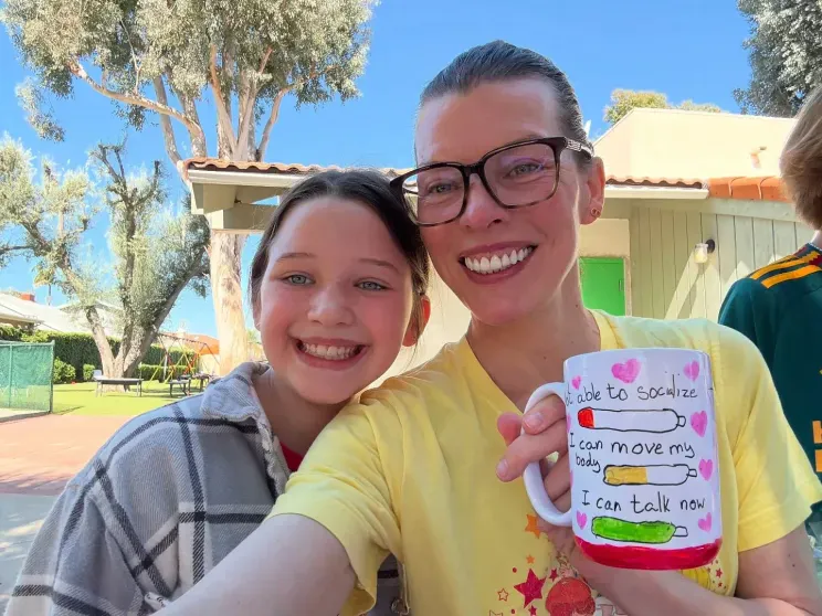 Dashiel and Milla Jovovich