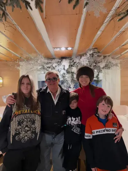 Dmitry Dibrav and Polina Dibrava with their sons