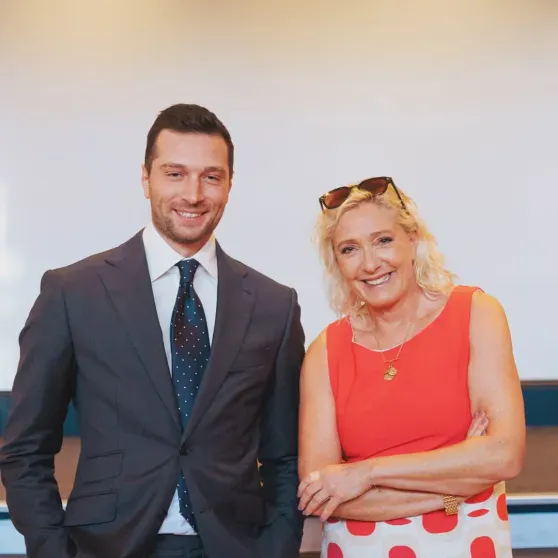 Жордан Барделла и Марин Ле Пен