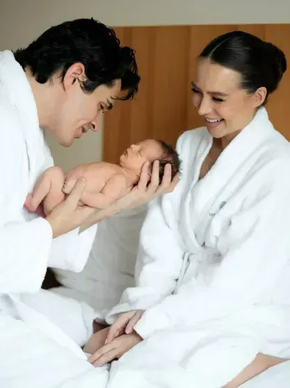 Лерчек и Луис Сквиччиарини с сыном