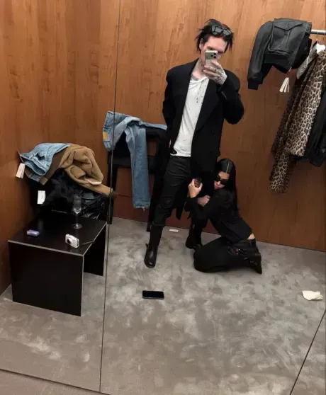 Erika Kiknadze with her boyfriend