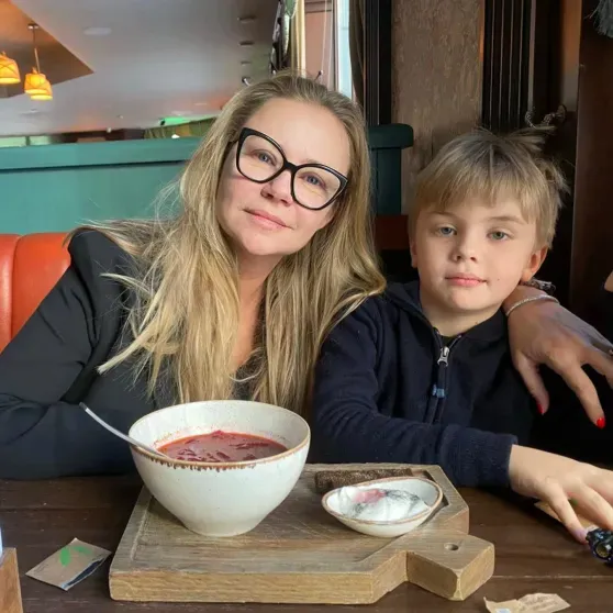 Мария Миронова с сыном