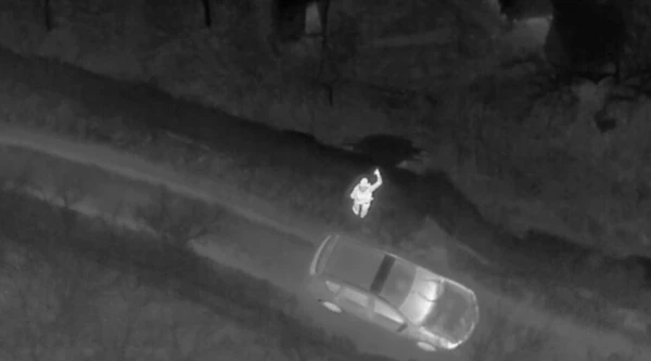 Как полицейские Риги с помощью дрона искали замерзшего человека