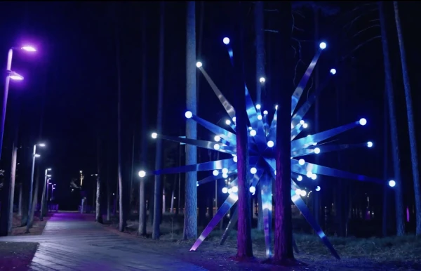 Юрмала сверкает в новогодних огнях